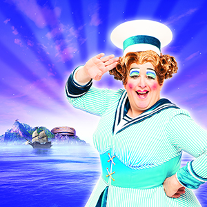 Morgan Brind dressed as a Nanny as Dame Hilda for Peter Pan