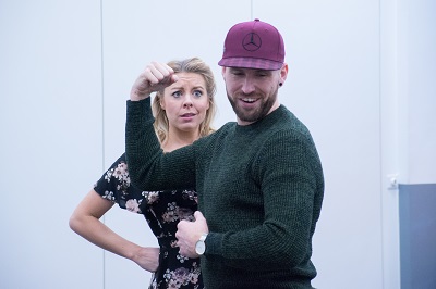 Louise Olley as Belle and Aston_Dobson as Gaston