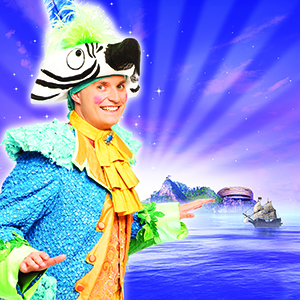 Richard dressed as parrot like man for Peter Pan