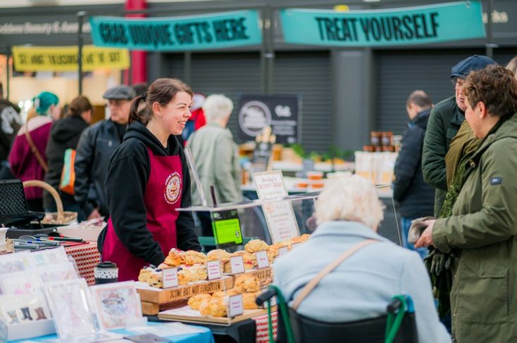 Farmers Market scone stall